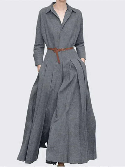 Dames Formele Maxi Jurk Geplooide Zijde Stijl Gloria - Mode Vibes