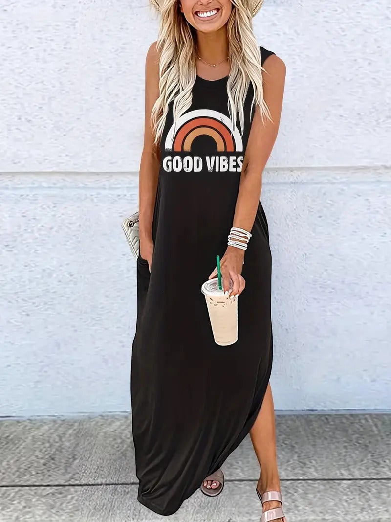 Dames Midi Jurk Zomerse Dagelijkse Jurk Anja - Mode Vibes