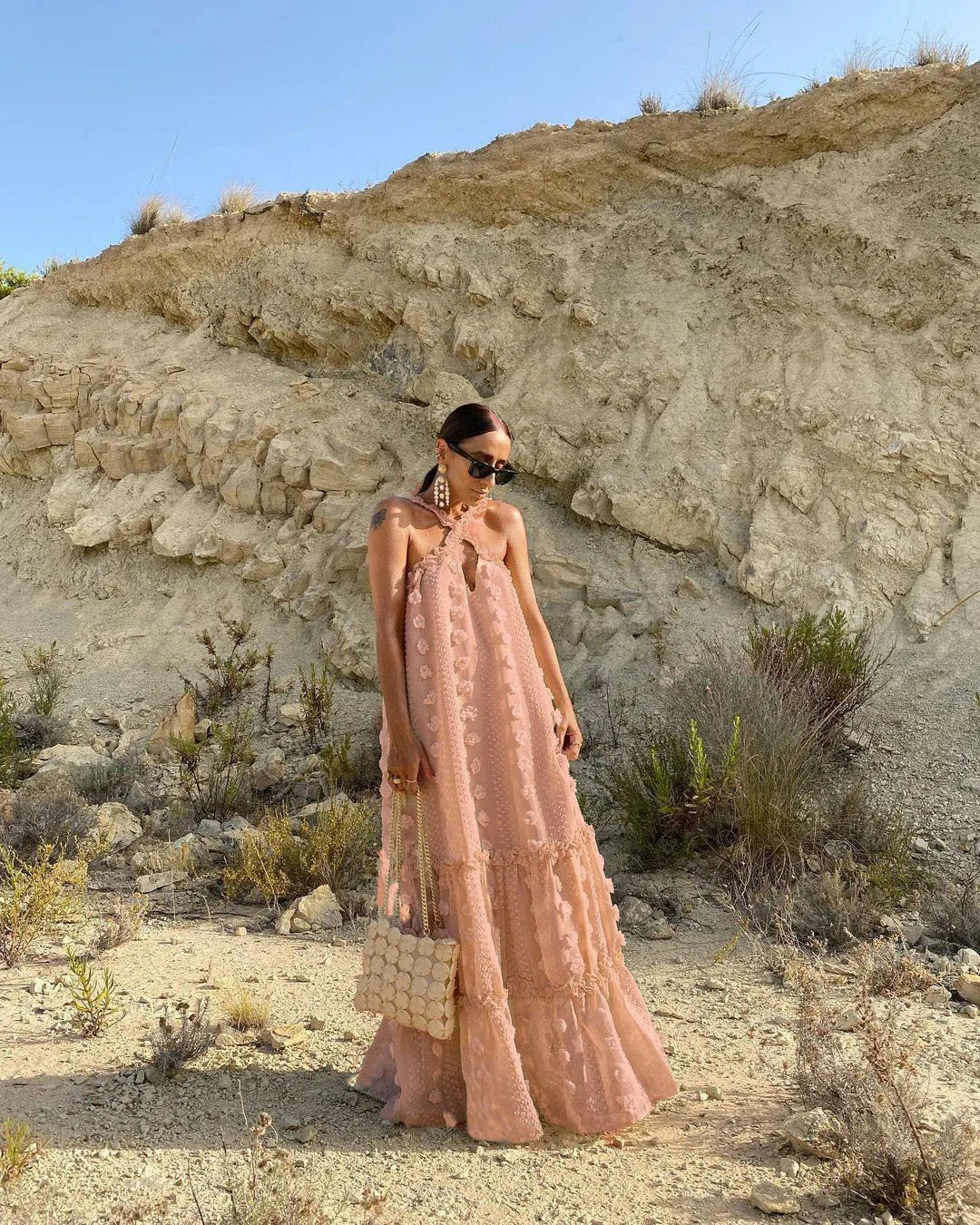 Dames Maxi Jurk Halterhals voor Bruiloft - Mode Vibes