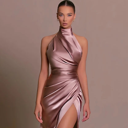 Dames Halter Maxi Avondjurk - Ariadne