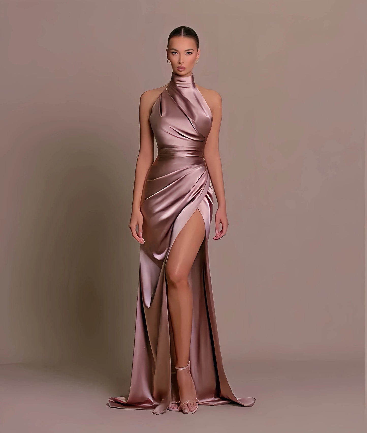 Dames Maxi Avondjurk Halterneck Elegante Jurk - Mode Vibes