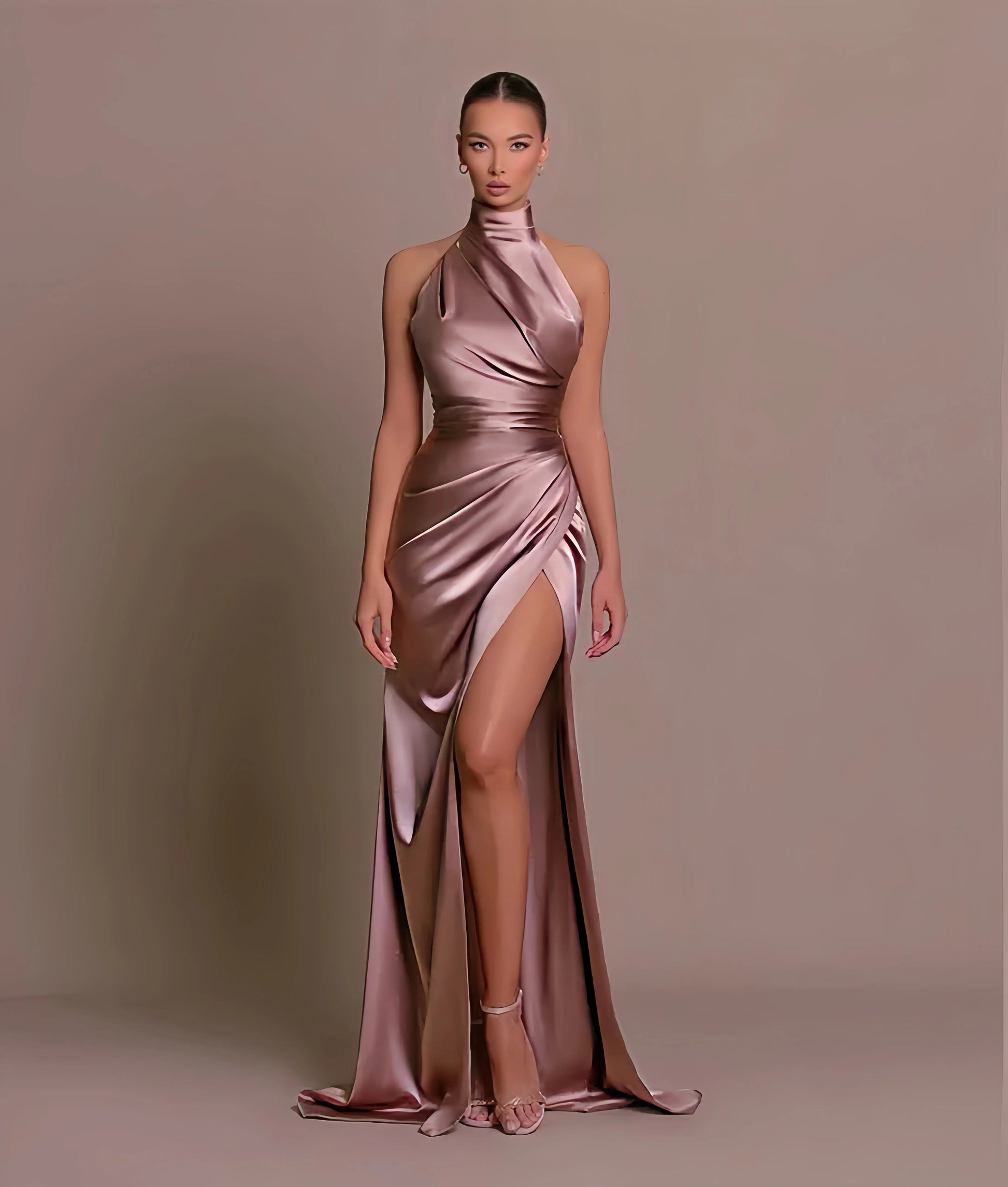 Dames Maxi Avondjurk Halterneck Elegante Jurk - Mode Vibes