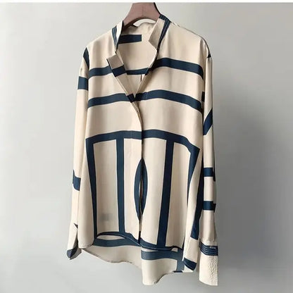 Zijden Blouse met Geometrische Print