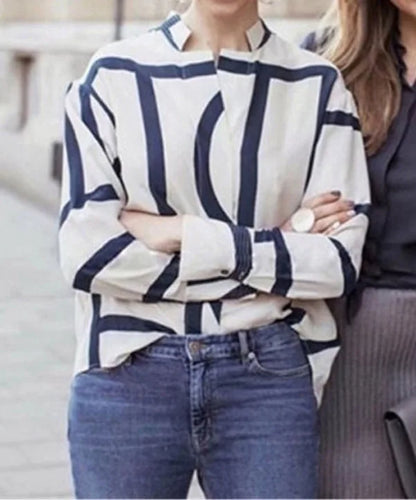Zijden Blouse met Geometrische Print
