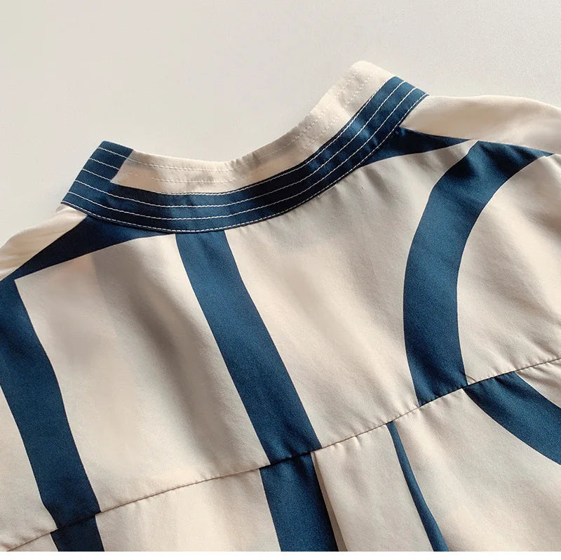 Zijden Blouse met Geometrische Print