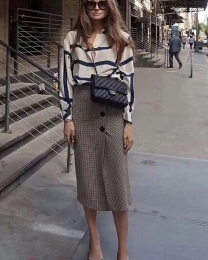 Zijden Blouse met Geometrische Print