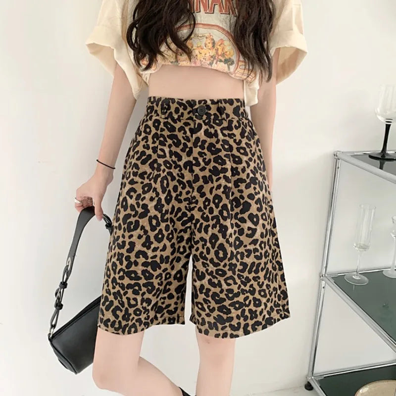 Dames Shorts Hoge Taille Luipaardprint Zomer - Mode Vibes