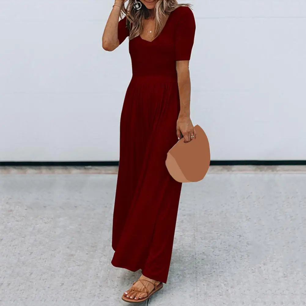 Zomerse Chic Dames Jumpsuit met Wijde Pijpen