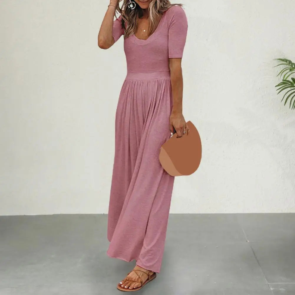 Zomerse Chic Dames Jumpsuit met Wijde Pijpen