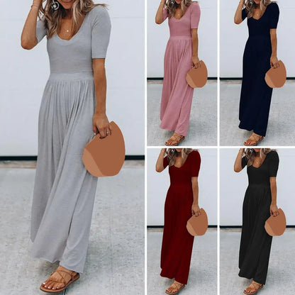 Zomerse Chic Dames Jumpsuit met Wijde Pijpen