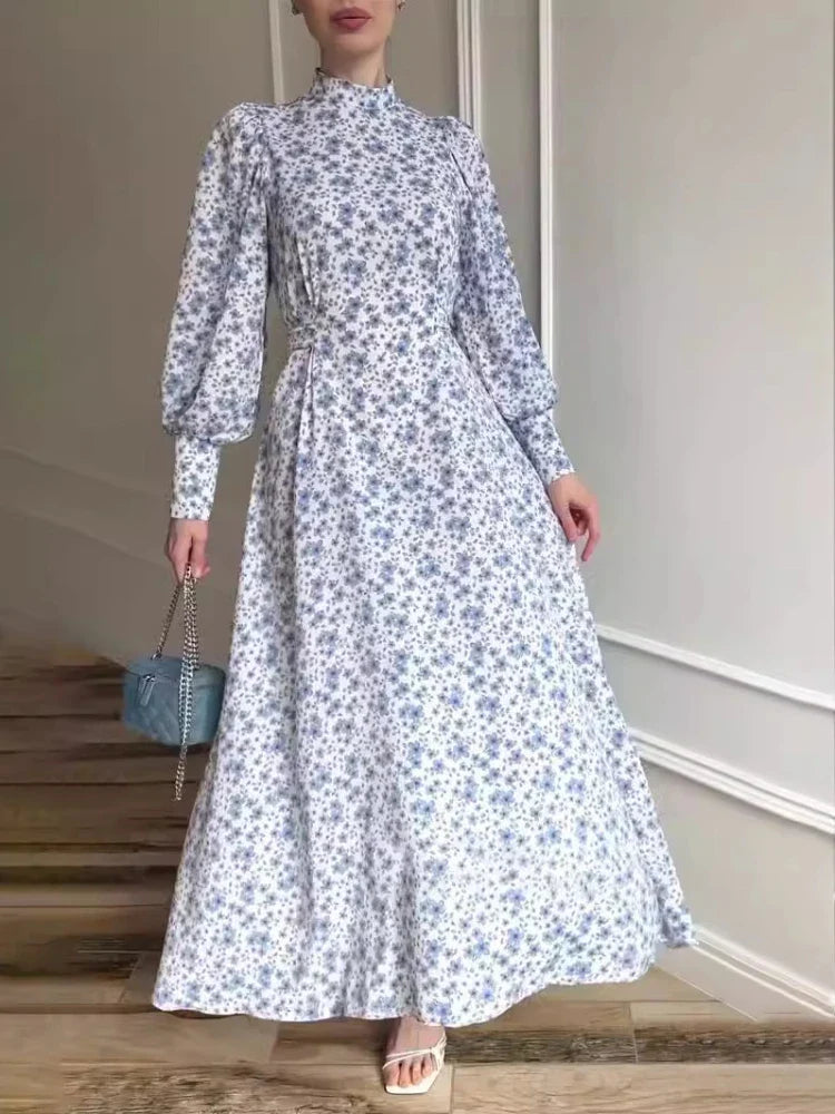 LenteBloom Elegante Bloemenprint Jurk