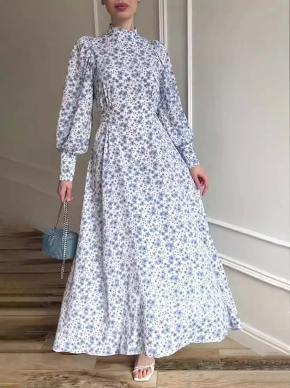 LenteBloom Elegante Bloemenprint Jurk
