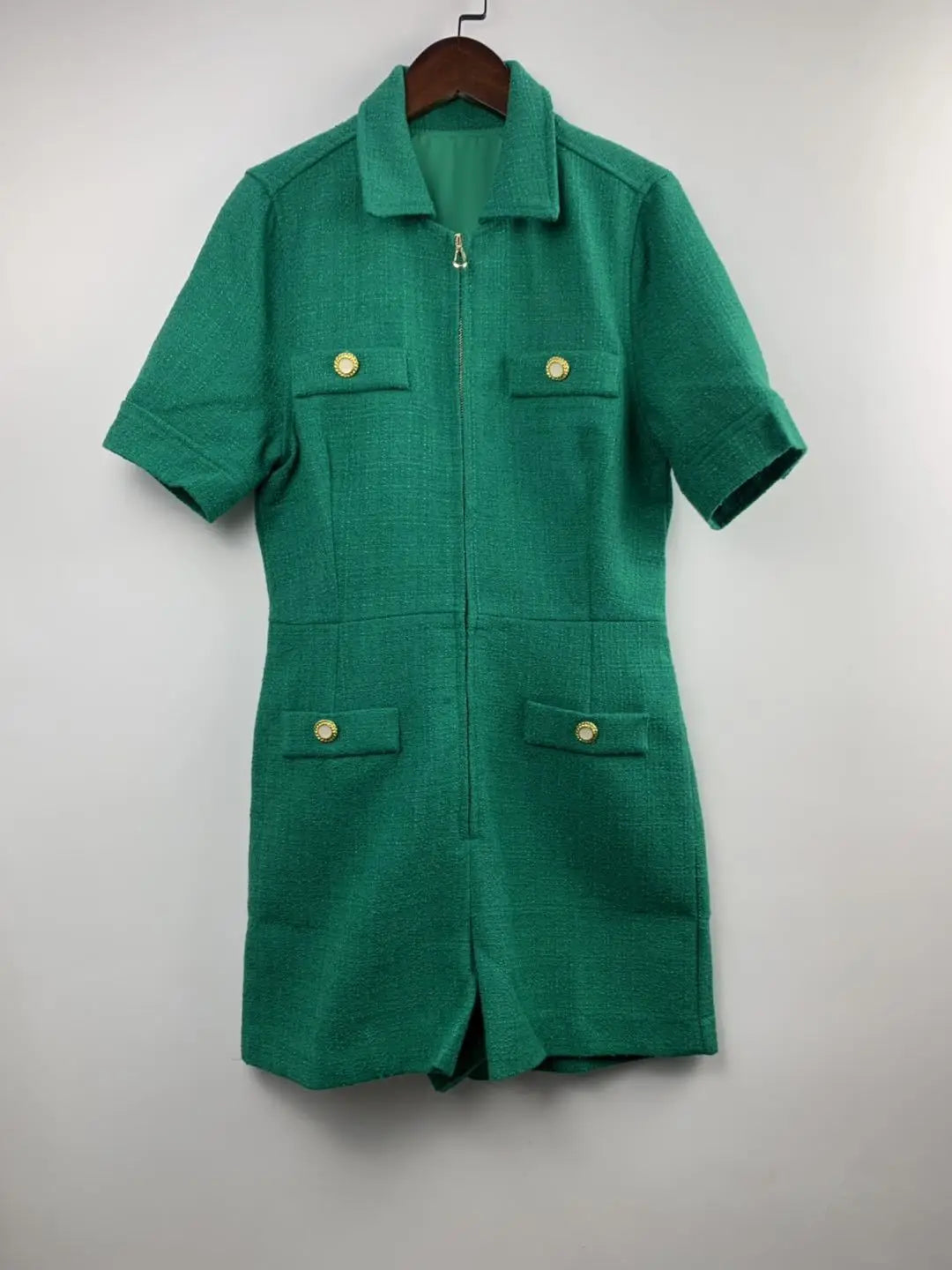 ElegantDress Dames Jurk met Turn Down Kraag