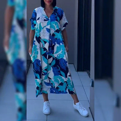 Dames Kaftan Midi Zomerjurk - Eliza