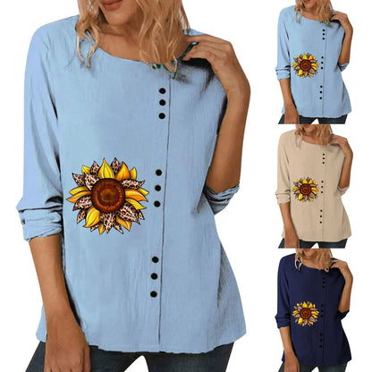 Zomerbloemenprint Blouse Sunlit Elegance