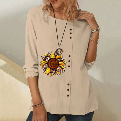 Zomerbloemenprint Blouse Sunlit Elegance