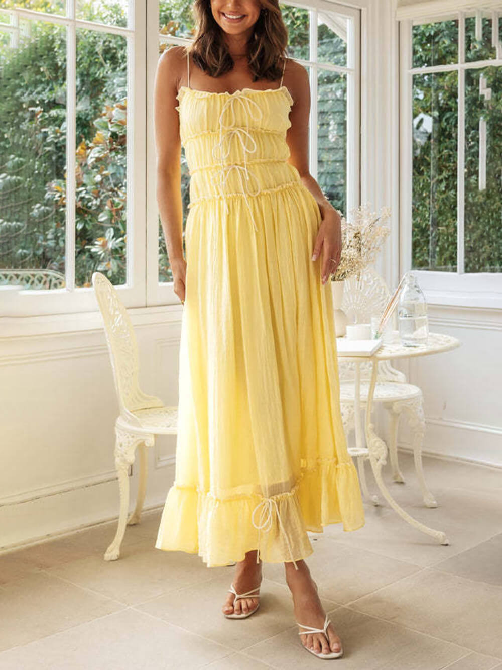 Dames Zomerjurk Maxi Laagjesjurk Elena - Mode Vibes