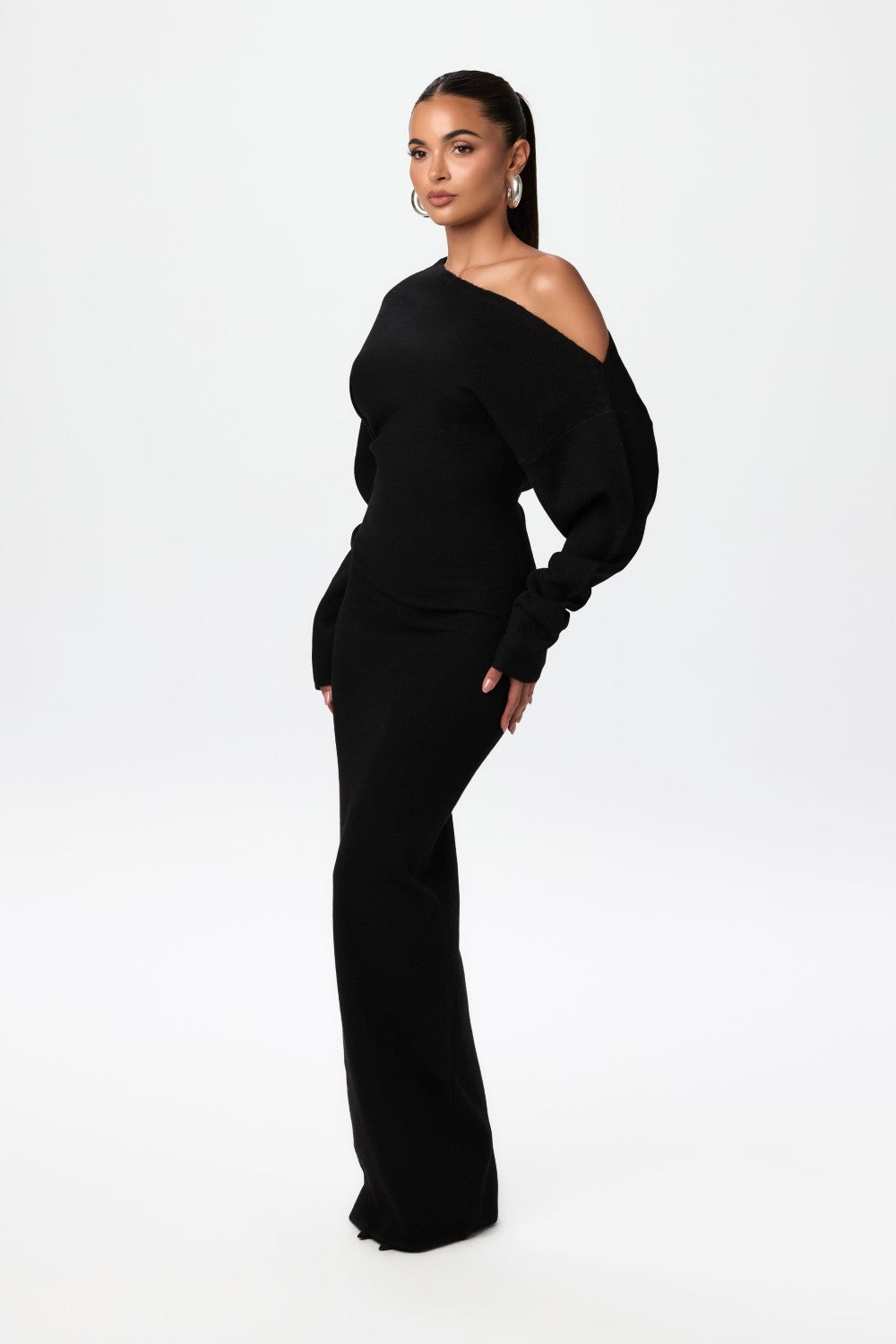 Dames Maxi Jurk Lange Mouwen Gala Stijl - Mode Vibes