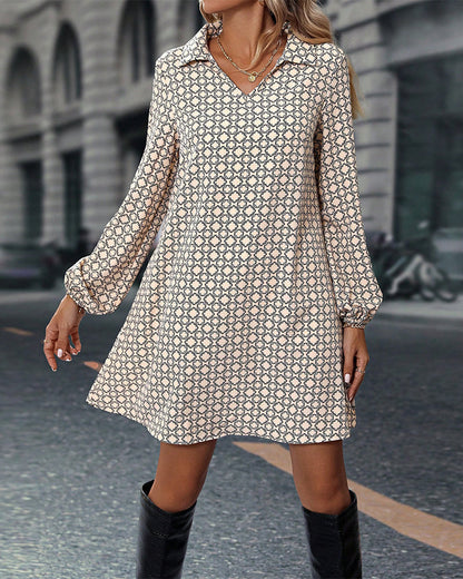 Dames Mini Jurk Lange Mouwen Overhemd Stijl - Mode Vibes