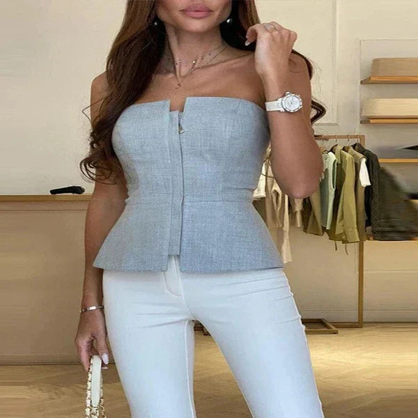 Dames Bandeautop Luchtige Zomerjurk Lina - Mode Vibes