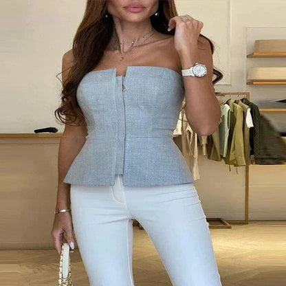 Dames Bandeautop Luchtige Zomerjurk Lina - Mode Vibes