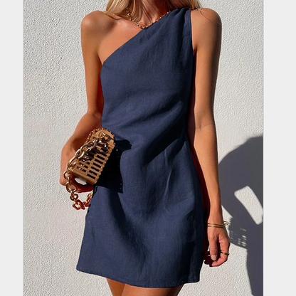 Dames Maxi Jurk One-Shoulder Elegant Zomerdesign - Selina