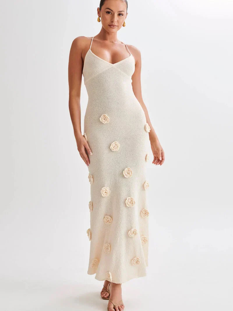Dames Zomerjurk Maxi Open Rug Jurk Luciana - Mode Vibes