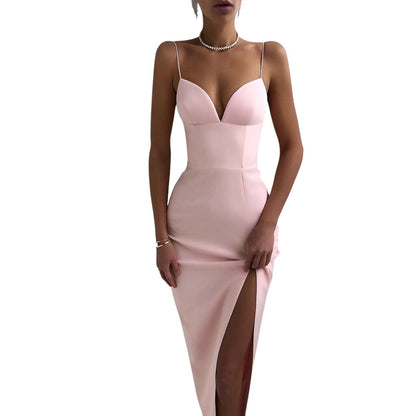 Dames Midi Gala Jurk met V hals - Chaveli