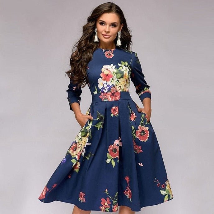 Dames Mini zomerjurk met bloemenprint - Olivia
