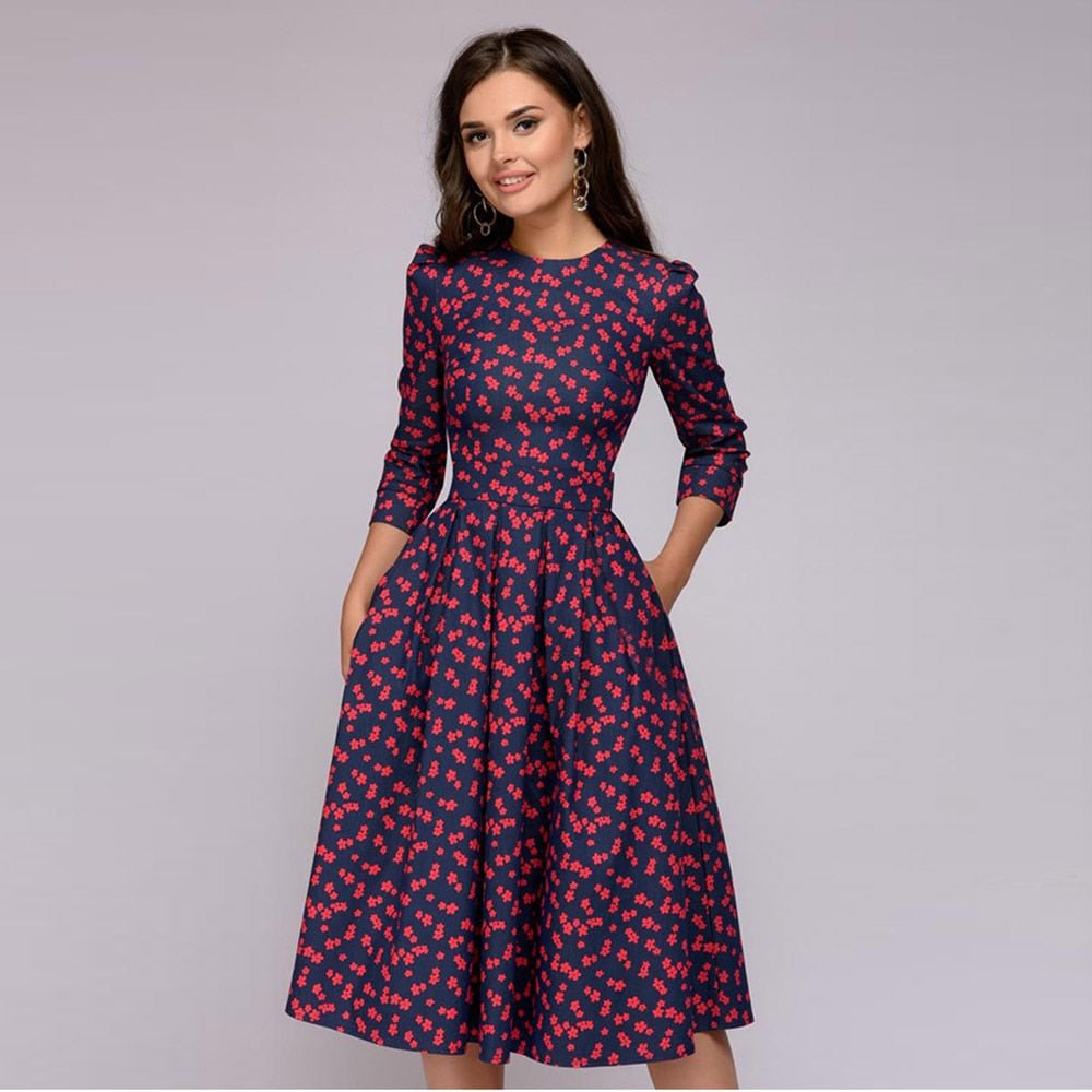 Dames Mini zomerjurk met bloemenprint - Olivia