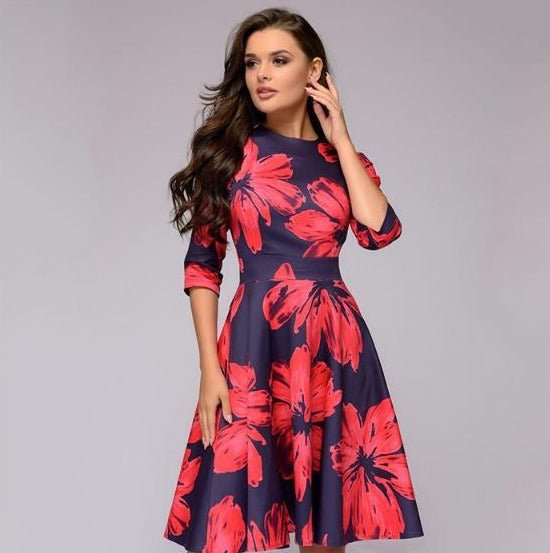 Dames Mini zomerjurk met bloemenprint - Olivia