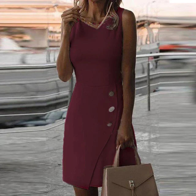 Dames Mouwloze Mini Zomerjurk - Tina