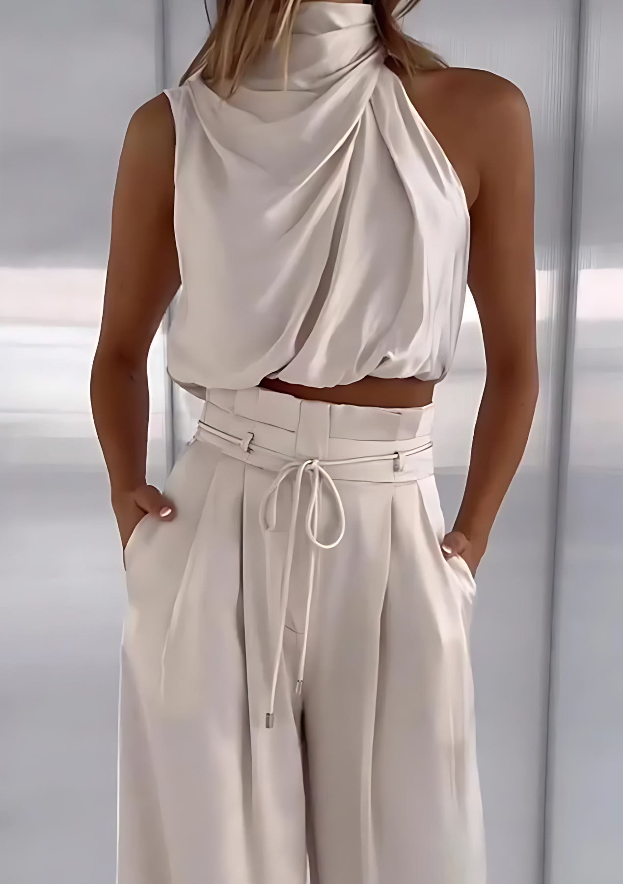 Dames Zomerbroek en Top Set Wijd en Mouwloos - Mode Vibes