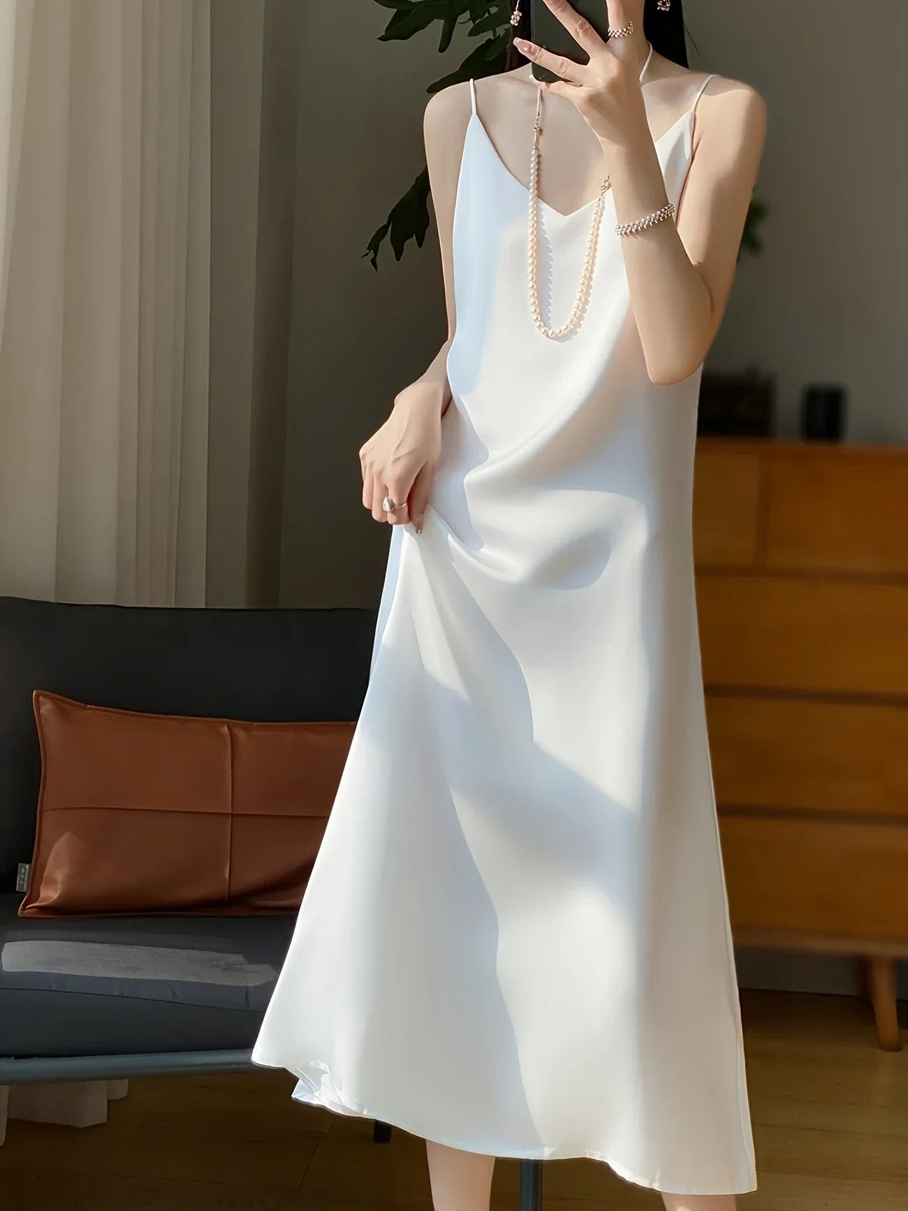Dames Mouwloze Vloeiende Maxi Zomerjurk - Amara