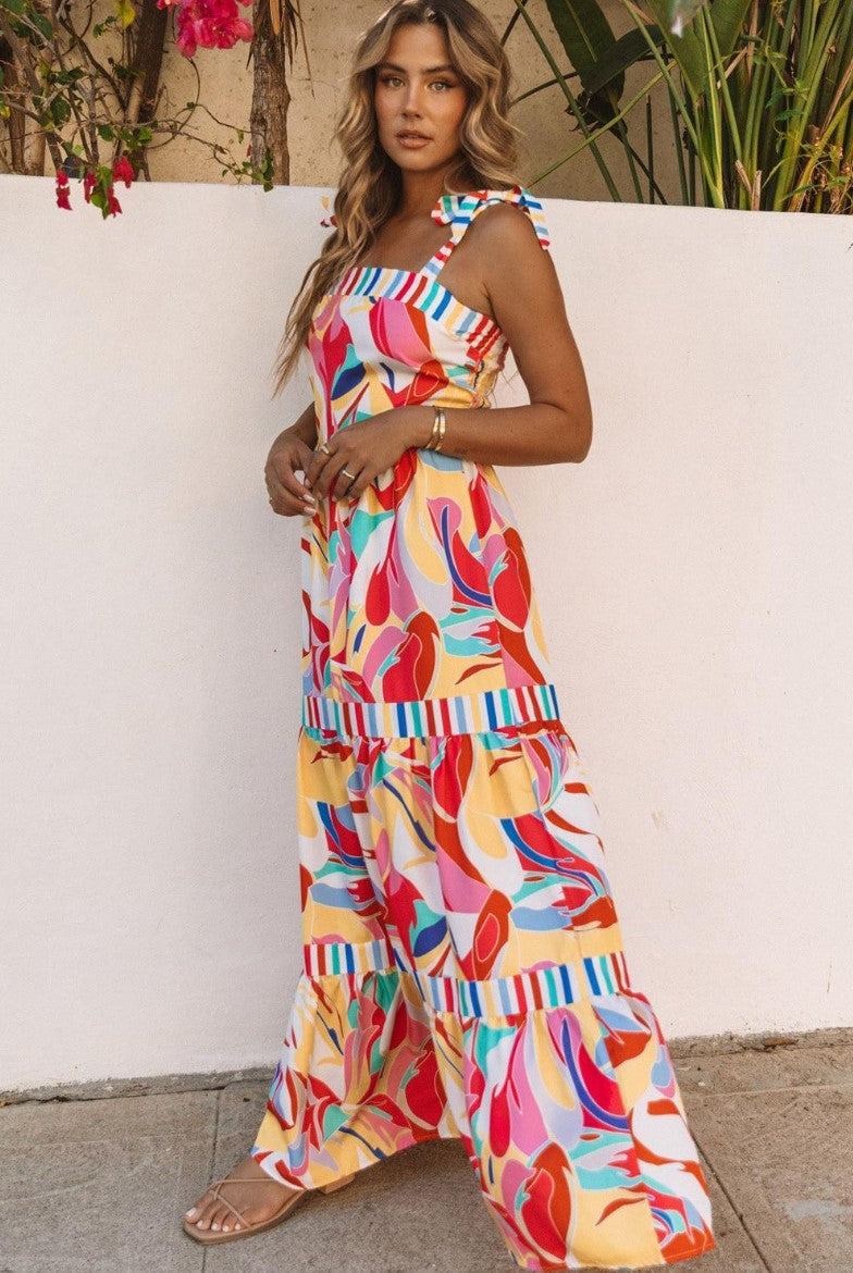 Vrouwelijke Zomerjurk Maxi Multicolor Jurk voor Dames - Mode Vibes
