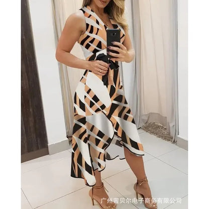 GlamourGloed Elegante Mouwloze Jurk voor Dames