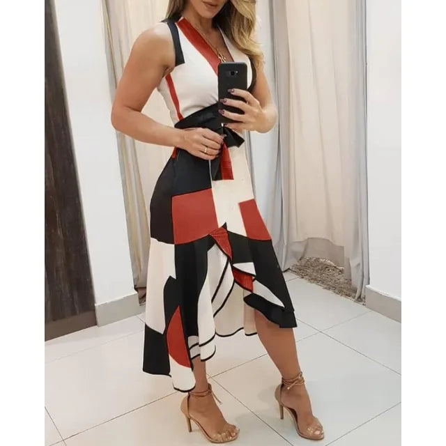 GlamourGloed Elegante Mouwloze Jurk voor Dames