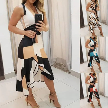 GlamourGloed Elegante Mouwloze Jurk voor Dames