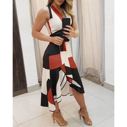 GlamourGloed Elegante Mouwloze Jurk voor Dames