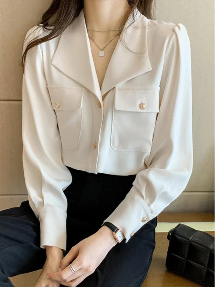 EleganceWear Witte Formele Blouse