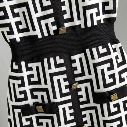 Floriza Gebreide Sweater en Jurk Set