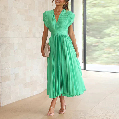 Dames Plooiend Elegant Stijl Flatterend Silhouet Midi Gala - Iris