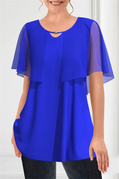 Chique Zomertop in Royal Blauw