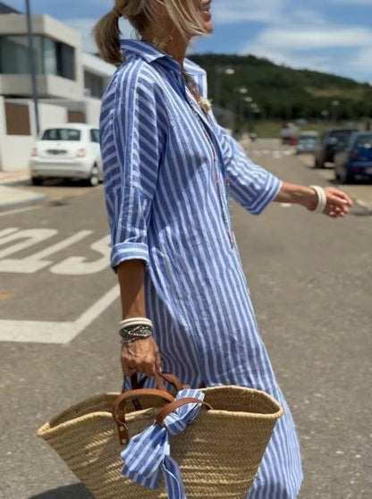 Dames Zomerjurk Midi Polojurk voor Vrouw - Mode Vibes