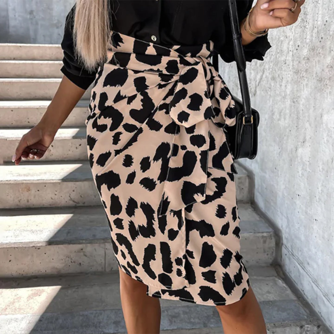 Dames Rok Luipaardprint Jurk Stijl Erica - Mode Vibes
