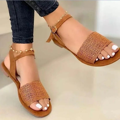 GlamourStep Dames Sandalen 2024 van Hoge Kwaliteit met Eén Woord Gesp