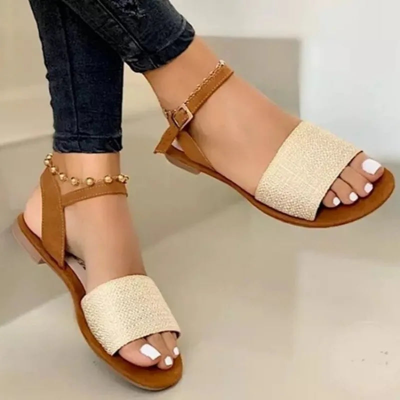 GlamourStep Dames Sandalen 2024 van Hoge Kwaliteit met Eén Woord Gesp