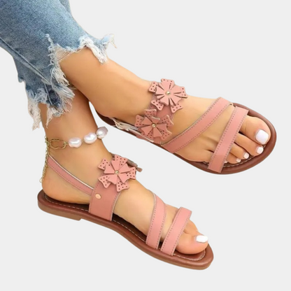 Dames Sandalen Plat Stijlvol Enrica Leer - Mode Vibes