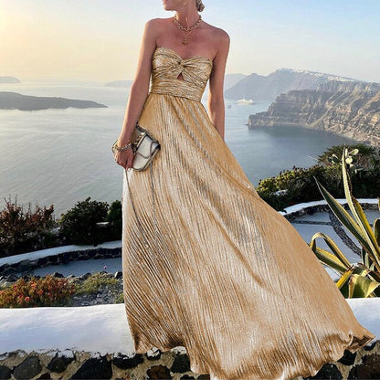 Dames Strapless Maxi Avondjurk - Jassy