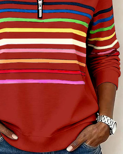 Dames Sweatshirt | Half-zip & Hoge Kraag voor Comfortabele Warmte